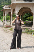 Black Kalamkari Buti Katha Co-Ord set