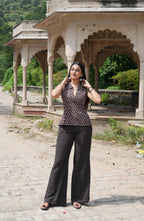 Black Kalamkari Buti Katha Co-Ord set