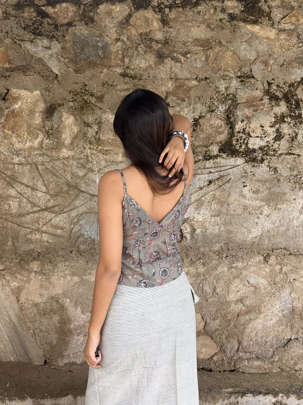 Pista Rapid Print Cotton Crop Top