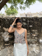 Pista Rapid Print Cotton Crop Top