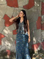 Indigo Ajrakh Modal Skirt Top Set